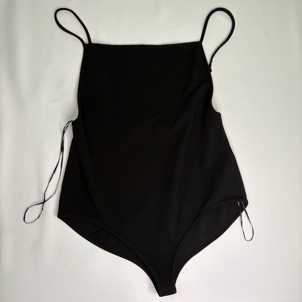 Kensie Black Spaghetti‎ Strap Bodysuit